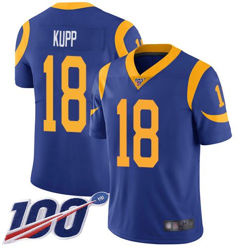 Los Angeles Rams Limited Royal Blue Men Cooper Kupp Alternate Jersey NFL Football 18 100th Season Vapor Untouchable